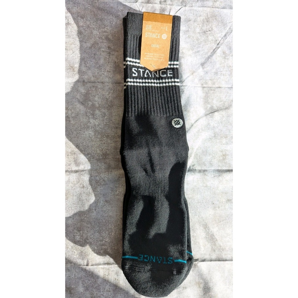 Stance Basic Crew Socks, Black, 3 Pairs, Casual, Men's (9-13)